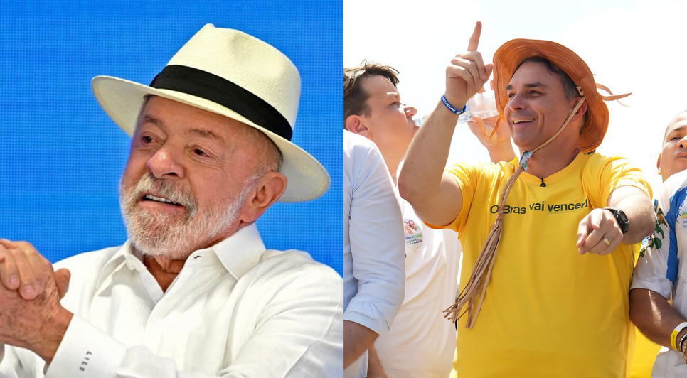 Nos votos válidos, Lula chega a 56% e Flávio soma 34%; demais candidatos não passam de 4%