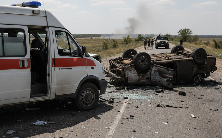 Ataque de drones ucranianos a veículos civis em Zaporozhie deixa quatro feridos