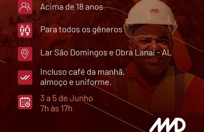 Inscrições para o curso em construção civil da MD Social vão até hoje