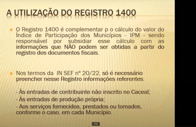 Em live, equipe da Sefaz explicou sobre o preenchimento do Registro da EFD que subsidiará o cálculo do IPM
