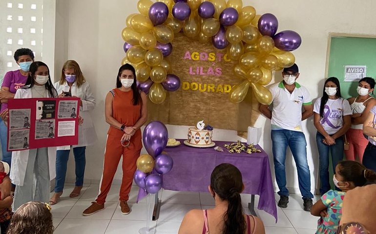 Saúde de Santana do Mundaú promove ações em alusão ao Agosto Dourado e Lilás