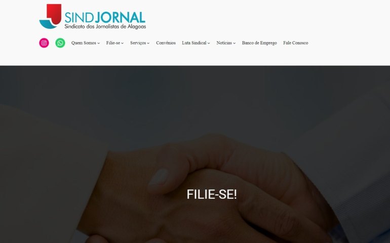 Sindicato dos Jornalistas de Alagoas lança novo site em comemoração a um ano da gestão