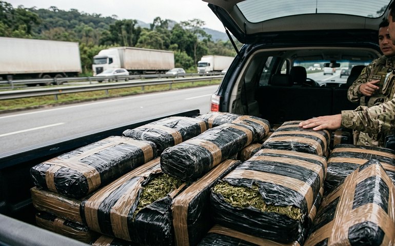 Meia tonelada de maconha hidropônica é apreendida na Dutra, em Itatiaia