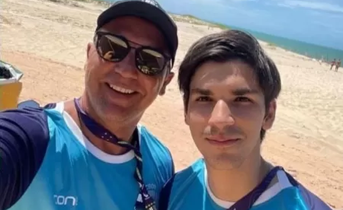 Luciano Cabral (pai, à esquerda) e Leandro Cabral (filho, à direita) Luciano Cabral (pai, à esquerda) e Leandro Cabral (filho, à direita)