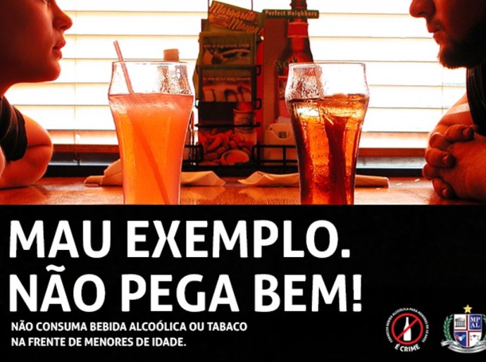 Em campanha publicitária, MPE/AL orienta pais a evitarem consumo de álcool e tabaco na frente dos filhos