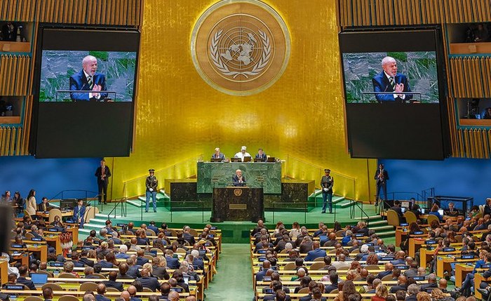 Lula durante discurso na ONU