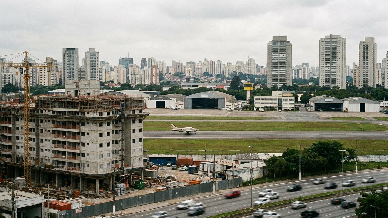 Mudança em voos no Campo de Marte, em SP, deixa mercado imobiliário em rota de colisão com concessionária