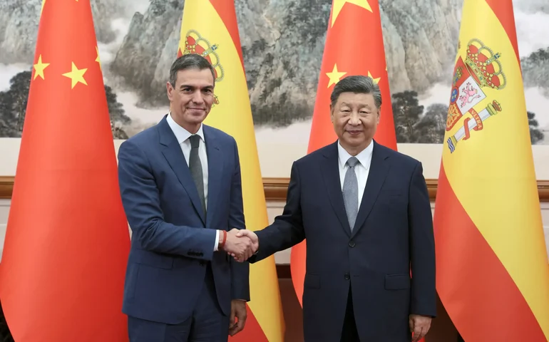Sánchez e Xi discutem as guerras na Ucrânia e na Faixa de Gaza em encontro em Pequim