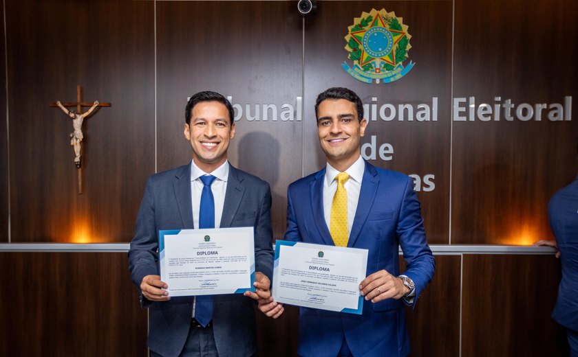 JHC e Rodrigo Cunha são diplomados prefeito e vice-prefeito de Maceió