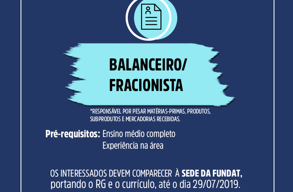 BALANCEIRO FRACIONISTA / Foto: Fundat