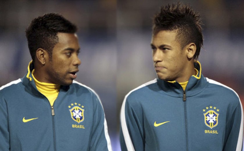 VÍDEO: Pode isso? Neymar e Robinho pedem dica &#8216;curiosa&#8217; para Romário