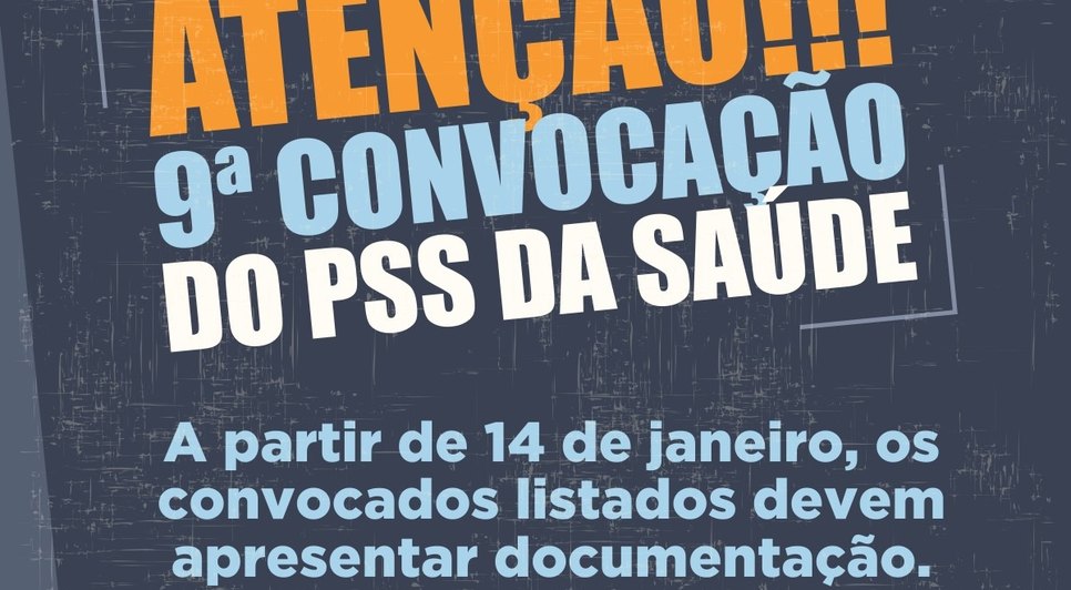 NONA CONVOCAÇÃO PSS FHS