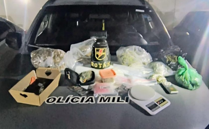 Polícia apreende drogas e prende casal suspeito de tráfico em Jacarecica