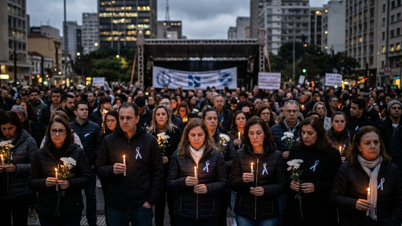 Vítimas dos ataques de 7 de Outubro são homenageadas em ato solene da comunidade judaica em SP