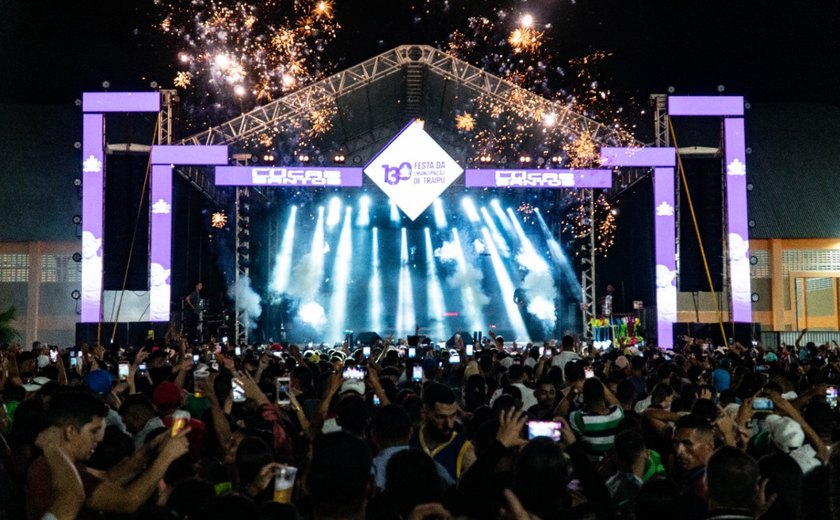 Show de comemoração dos 130 anos de Emancipação Política de Traipu atrai milhares de pessoas