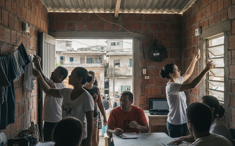 Moradores do Chapéu Mangueira e Babilônia participam de estudo para mapear calor extremo dentro de casas da favela
