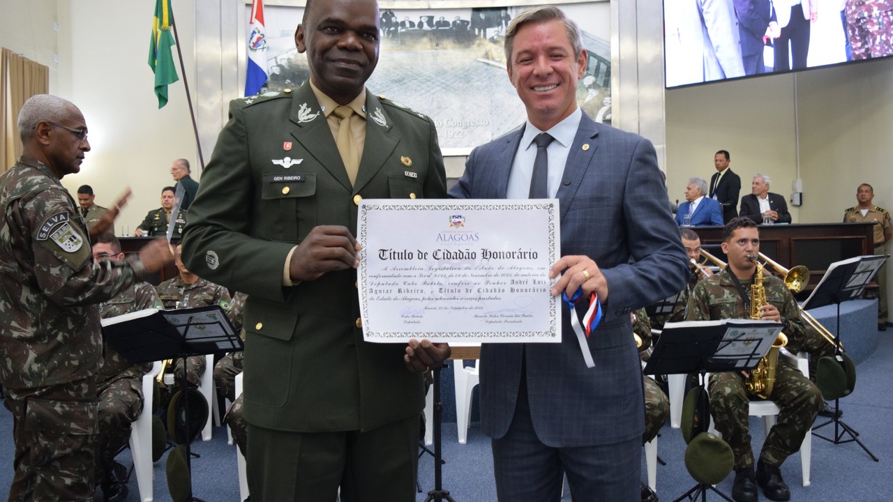 General André Ribeiro é homenageado com o título de Cidadão Honorário de Alagoas