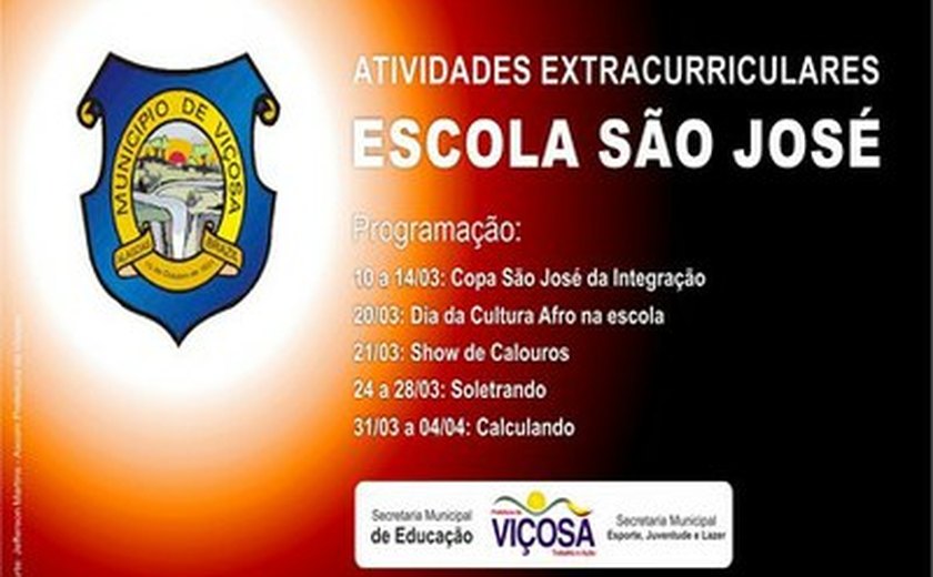 Viçosa: Escola Municipal São José realiza mês de atividades extracurriculares