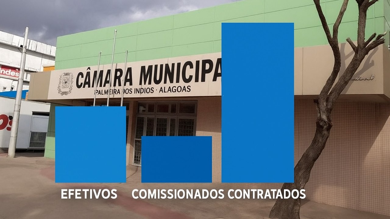 Câmara de Vereadores de Palmeira dos Índios escancara descontrole: contratados e comissionados superam em mais de cinco vezes os efetivos