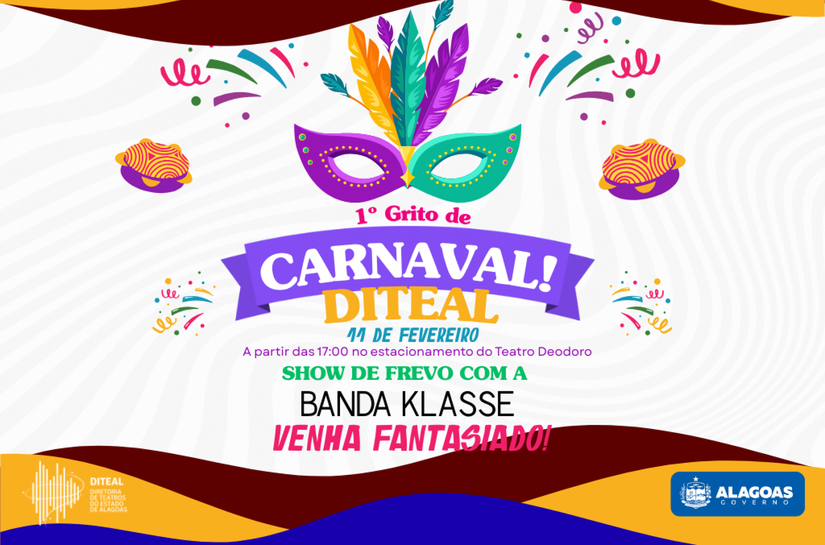 Diteal entra no clima da folia e promove 1º grito de Carnaval