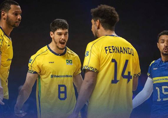 Seleção masculina mostra força diante do Canadá e assume 2º lugar da Liga das Nações de Vôlei