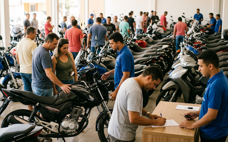 Vendas de motos crescem 10% em fevereiro ante fevereiro de 2025, revela Fenabrave
