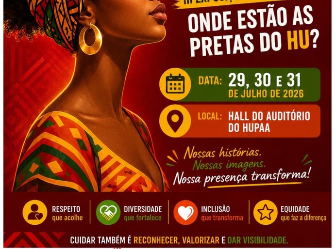 HUPAA-Ufal/HU Brasil recebe exposição fotográfica sobre mulheres negras da instituição