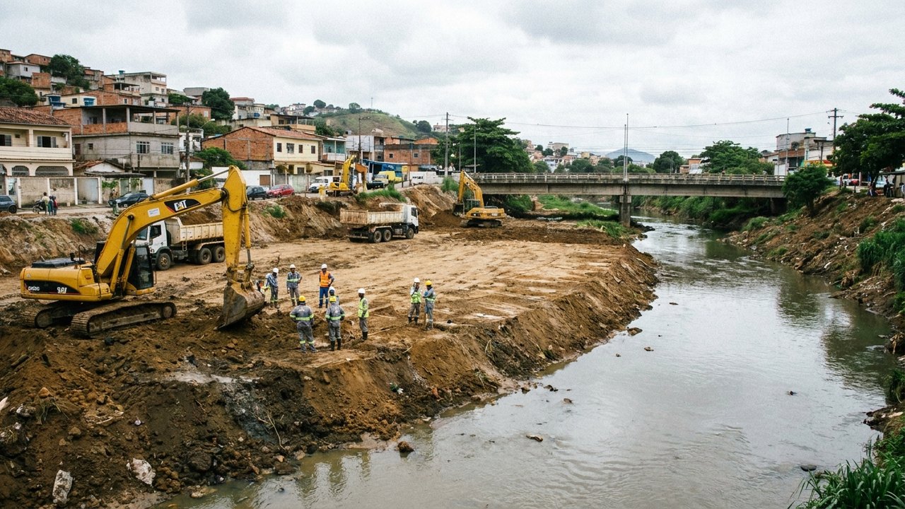 Prefeitura inicia obras contra enchentes no Rio Acari; projeto de R$ 430 milhões prevê beneficiar 80 mil pessoas