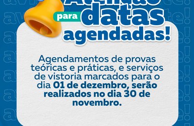 Nota Detran Alagoas – Feriado Dia do Evangélico