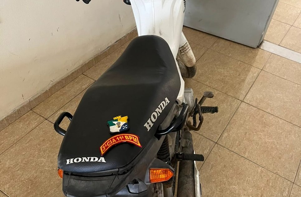 Moto recuperada / Foto: PMSE