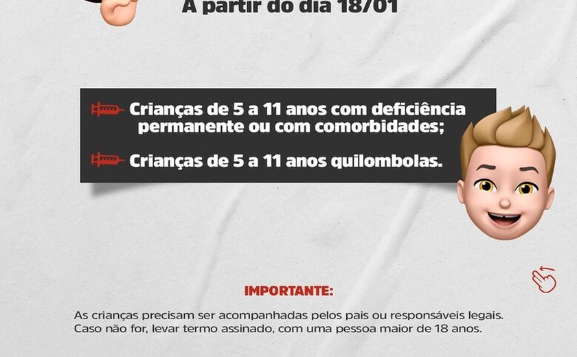 Prefeitura de Penedo começa a vacinar crianças contra Covid
