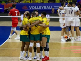 Seleção brasileira masculina de vôlei vence o Irã na estreia da Liga das Nações