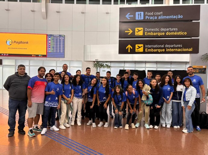 Estudantes alagoanos desembarcam em Uberlândia (MG) para competir nos Jogos Escolares Brasileiros