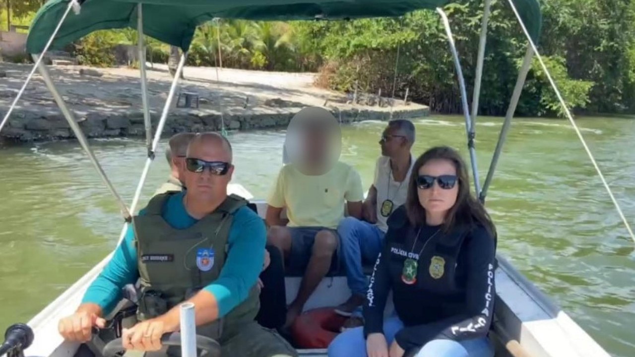Polícia Civil localiza foragido por feminicídio escondido em uma Ilha na Lagoa Mundaú