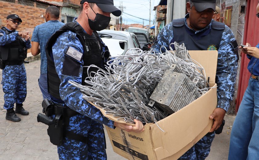 Segurança Cidadã realiza operação contra receptação de fios roubados da rede elétrica