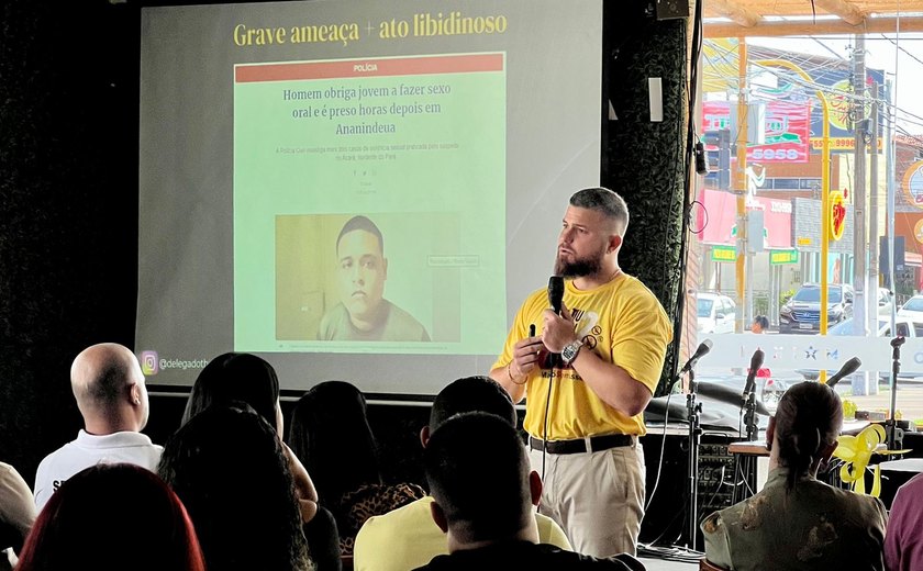 Delegado faz palestra fala sobre atendimento humanizado às vítimas de assédio