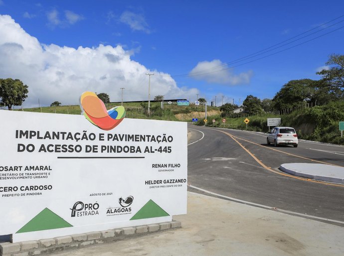 Com entrega de rodovia em Pindoba, Alagoas bate meta de asfaltar 100% dos acessos aos municípios