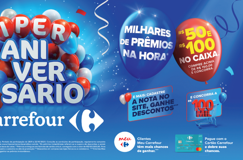 Hipermercado Carrefour lança campanha de aniversário com promoções especiais para seus clientes do Nordeste