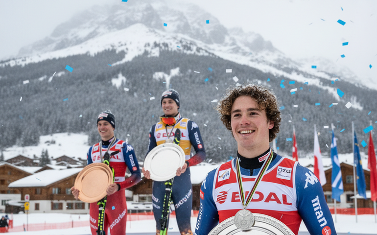 Lucas Braathen conquista prata em Wengen e chega ao quarto pódio na temporada