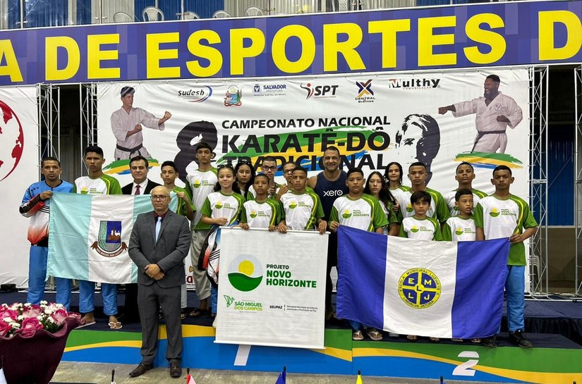 Projeto Novo Horizonte de São Miguel dos Campos conquista medalhas no Campeonato de Karatê