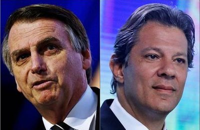 Bolsonaro e Fernando Haddad se enfrentam no segundo turno para presidente