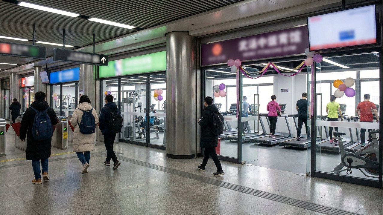 Próxima parada: academia no metrô da China