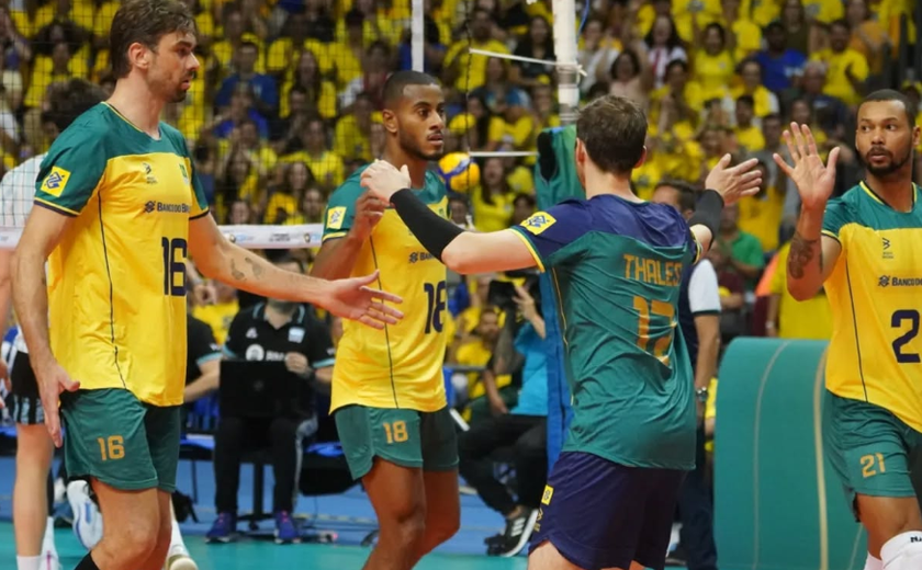 Seleção masculina de vôlei bate Argentina e conquista 8ª vitória na Liga das Nações
