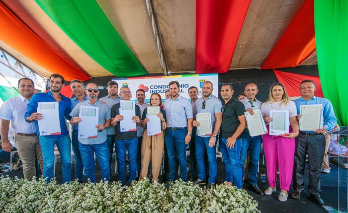 Cláudio Filho Cacau durante inauguração