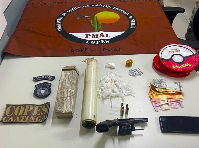 Operação Renoe apreende arma, drogas e dinheiro em Porto Real do Colégio