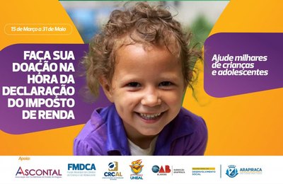 Campanha “Transforme seu Imposto de Renda em Sorrisos” segue até o dia 31 de maio, em Arapiraca