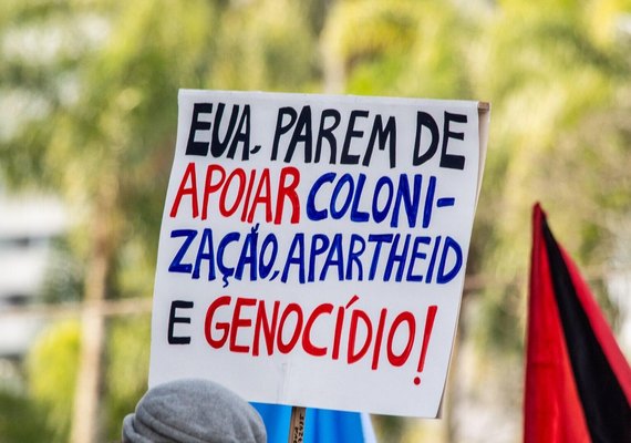 'Vigília' em São Paulo protesta contra política dos EUA em Gaza