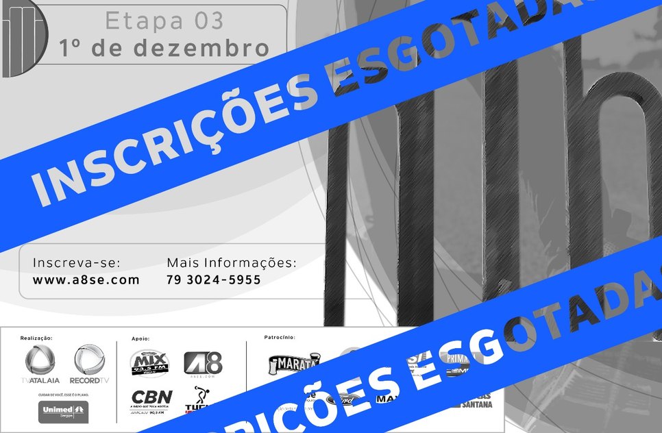 Inscrições esgotadas da corrida