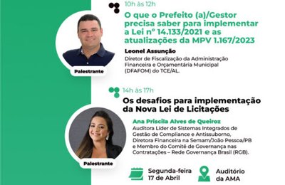 AMA e TCE pautam a nova lei de licitações em reuniões com prefeitos e técnicos