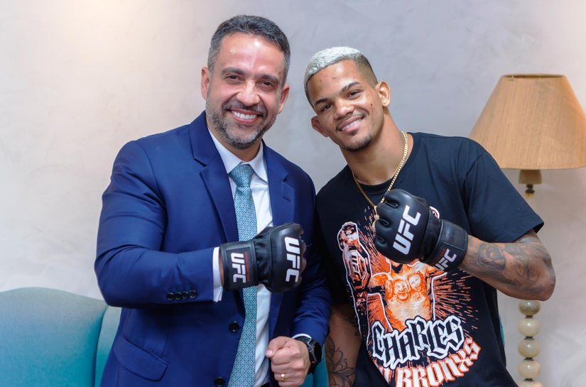 Governador recebe Lipe Detona, que integra o UFC, e ressalta papel do esporte como transformador social